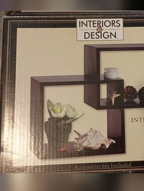 Interiors by Design Brown Floating Wall Display Shelves